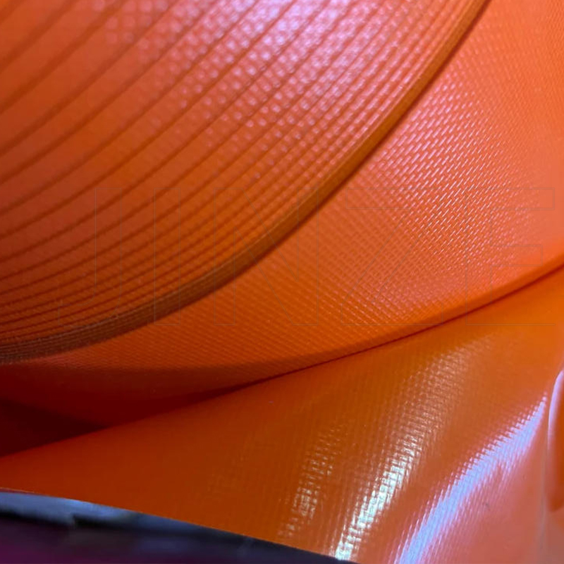 orange PVC coated tarpaulin